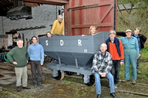 A photo-opportunity for the team who helped unload the truck.