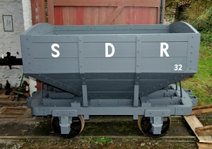 The reconstructed SDR truck outside the loco shed.