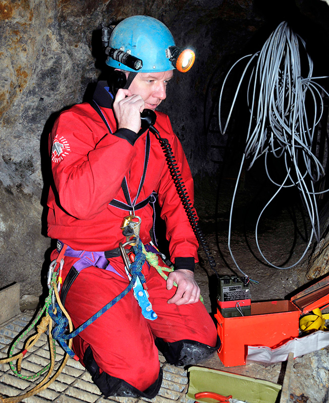 The Field telephone in use (Kelvin Lake)
