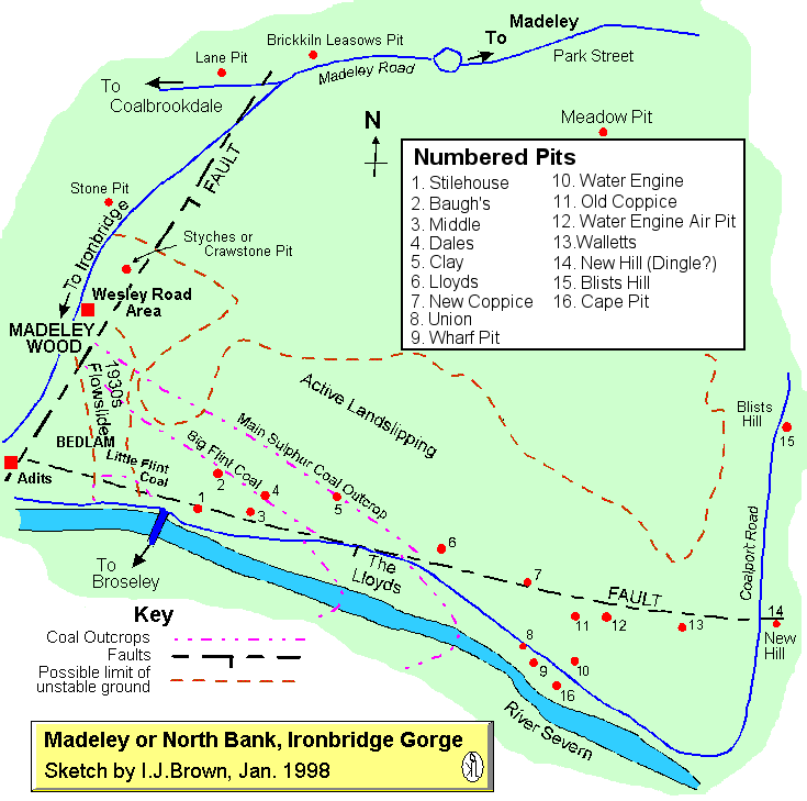 Map of the Eastern Ironbridge Area
