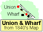 Union & Wharf Pits from 1840's Tithe Map
