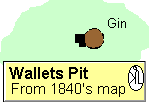 Wallets Pit from 1840's map