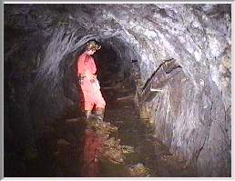 Level leading towards New Shaft, remains of wooden launder