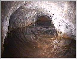 'Flooded' section of level near Old or Ovenpipe Shaft