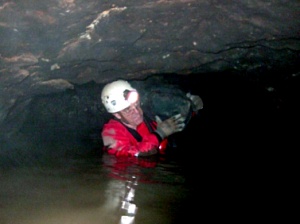 Kelvin Lake carrying his camera gear along the level (Andy Kennelly)