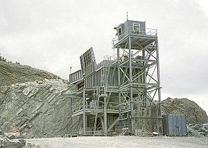 The old primary gyratory crusher