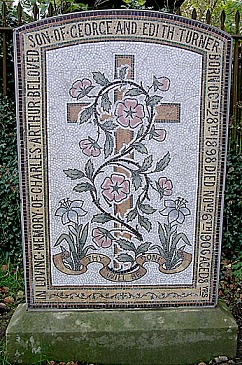 Tombstone of Arthur Turner in Madeley Churchyard